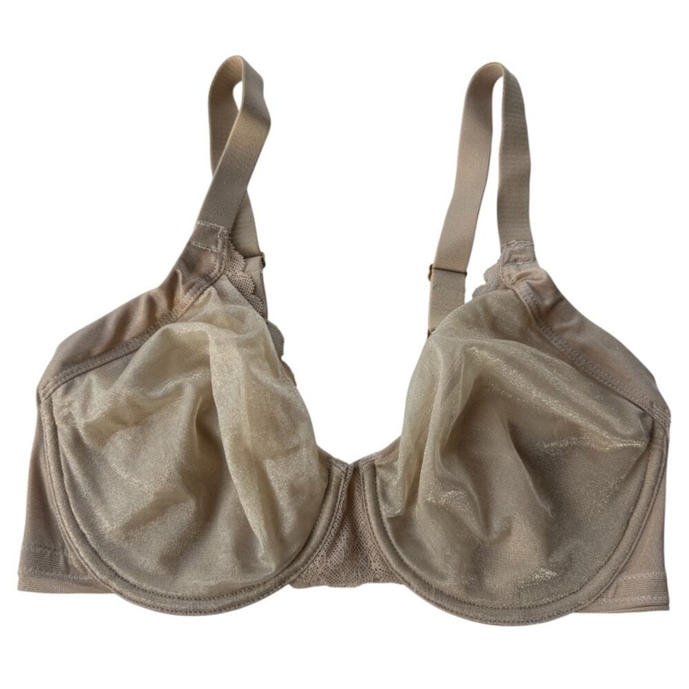 Donna Karan Intimates Incognito 451179 Semi-Sheer Underwire Bra Nude Size 32DD